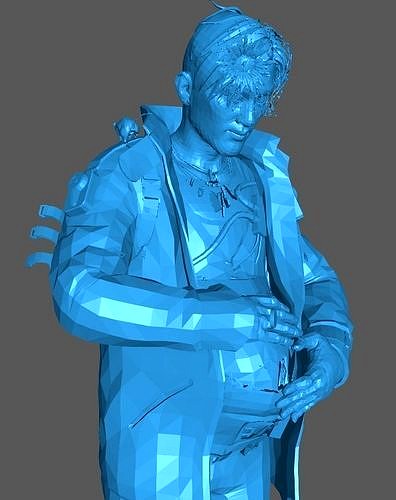 Cyberpunk pregnant man | 3D