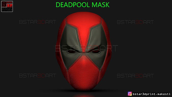 Deadpool Mask - Marvel comics | 3D