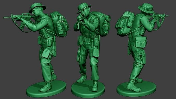 Modern Jungle Soldier Shoot Stand MJS1 | 3D