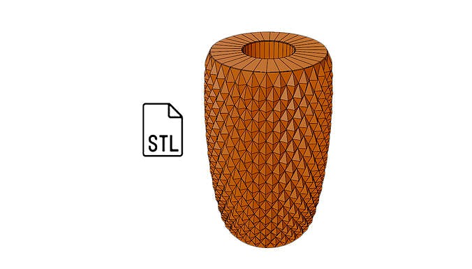 Stl file of Straw topper D4 knurling pattern for 3d printing | 3D