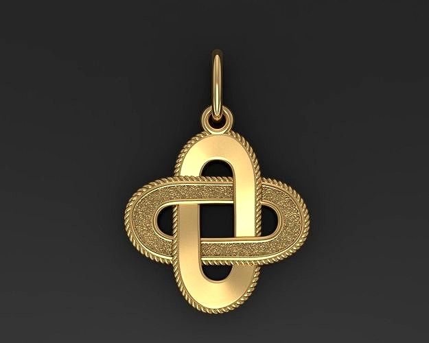 Solomon knot necklace | 3D