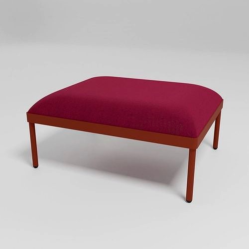 STILT - Upholstered fabric footstool -