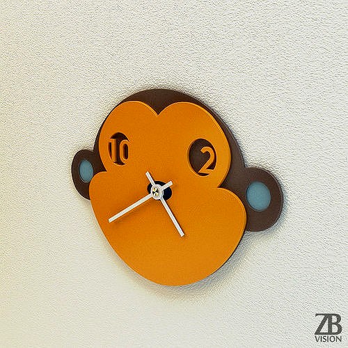 Monkey face wall clock