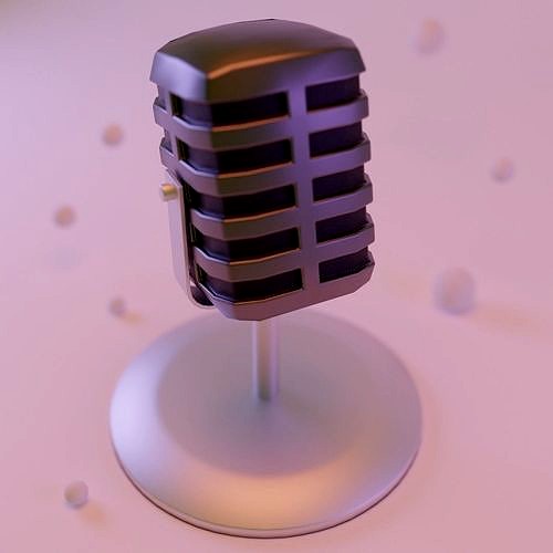 Low poly Microphone