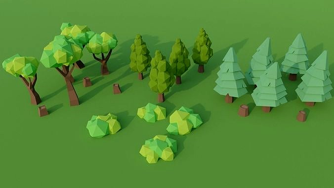 Low Poly Tree Collection