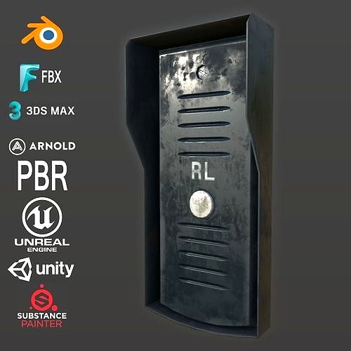 External Internal Black Intercom