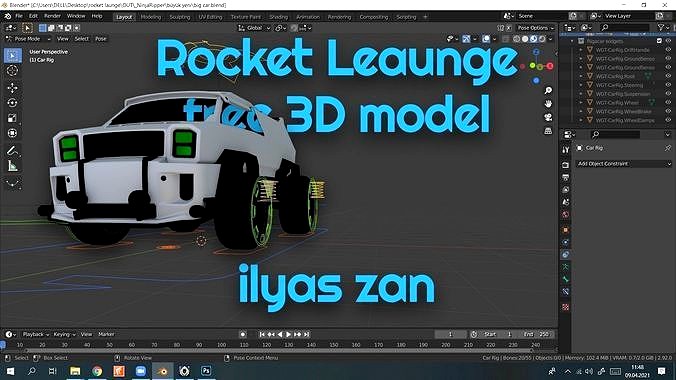 rocket league 3D model model FREE Merc