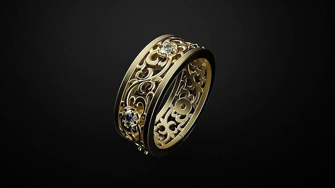 Ring with pattern | 3D