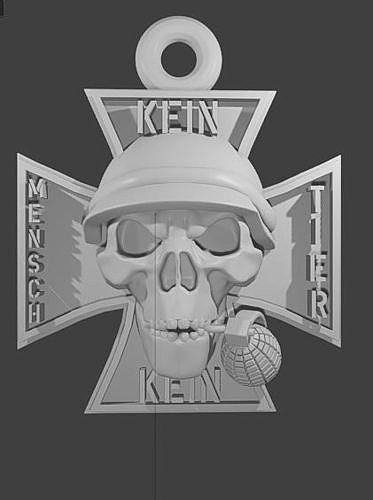 Iron Cross with Skull Differnt Arms Of Service Bundeswehr | 3D