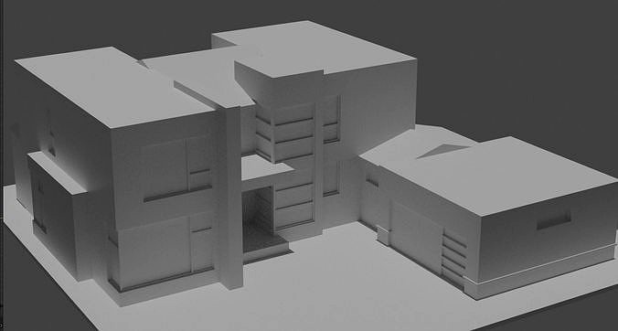 Modern House Architectural massing model | 3D