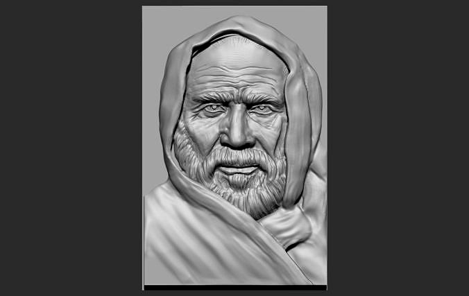 Omar Mokhtar 3D model Base relief  | 3D