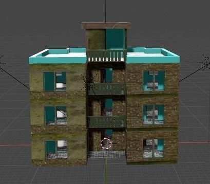 Gaming House Battle Royal Game 3D Model  3 floor | 3D