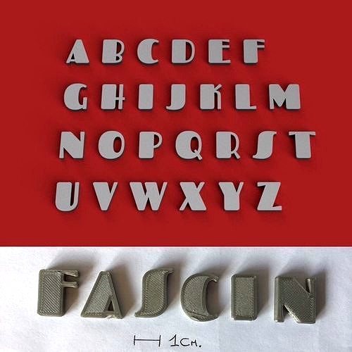 FASCINATE uppercase and lowercase 3D Letters STL FILE | 3D