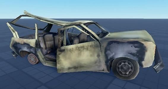Destroyed Car