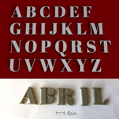 ABRIL uppercase and lowercase 3D Letters STL FILE | 3D