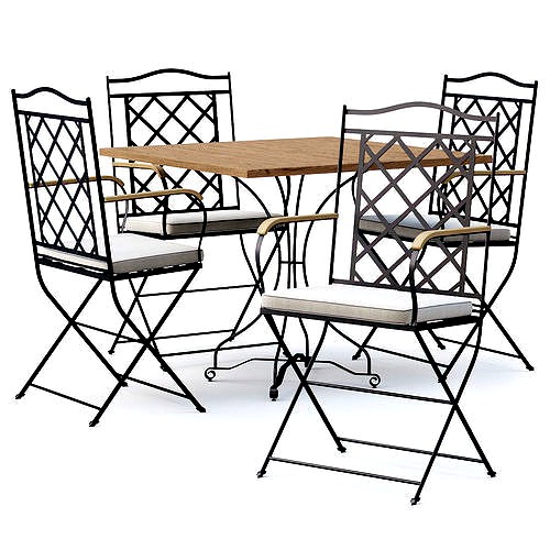 Manutti St-Tropez Dining Chair with Firenze bistro table