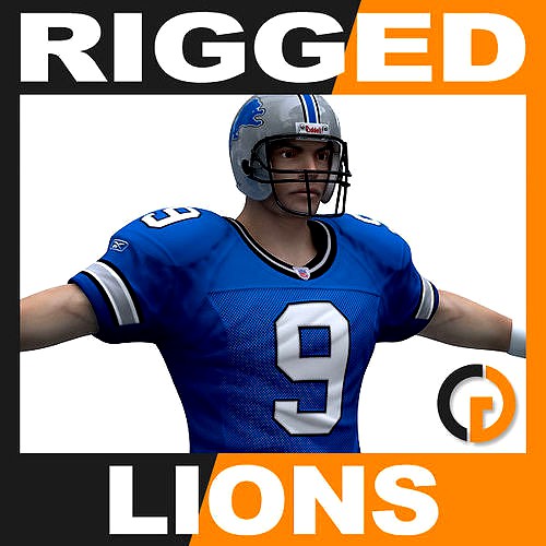 NFL Player Detroit Lions - Rigged