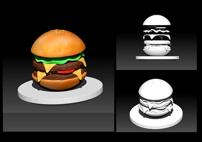 hamburger 3D model | 3D