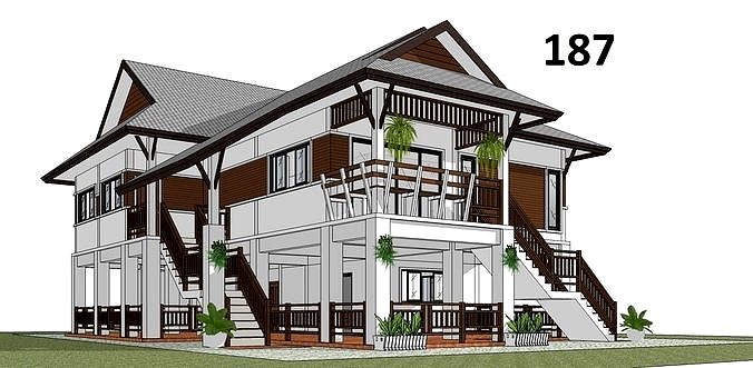 P187-Sketchup 1008 house architecture