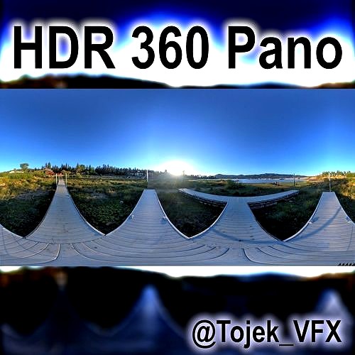 HDR 360 Panorama - Big Bear Lake CA - 105 The docks
