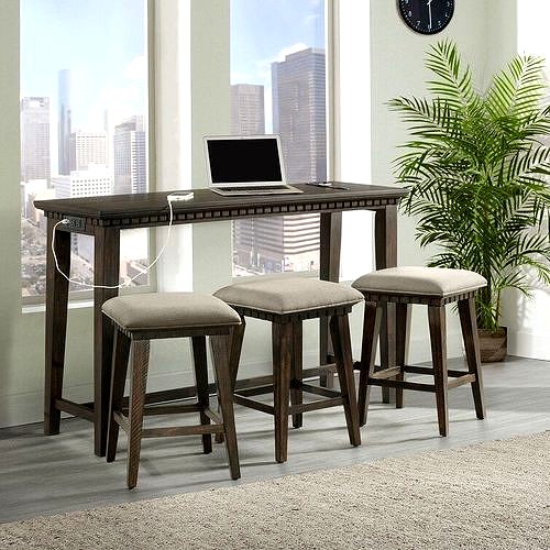 Suzann 4 - Piece Counter Tall Height Diner Table Chair Set