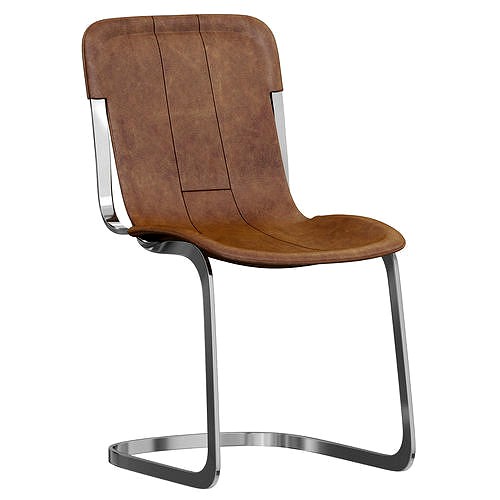 Restoration Hardware Rizzo Leather Side Chair