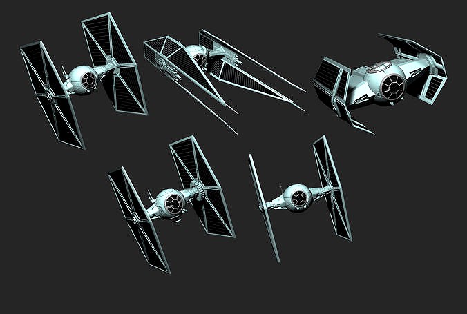 Tie Fighter collection 3d Model