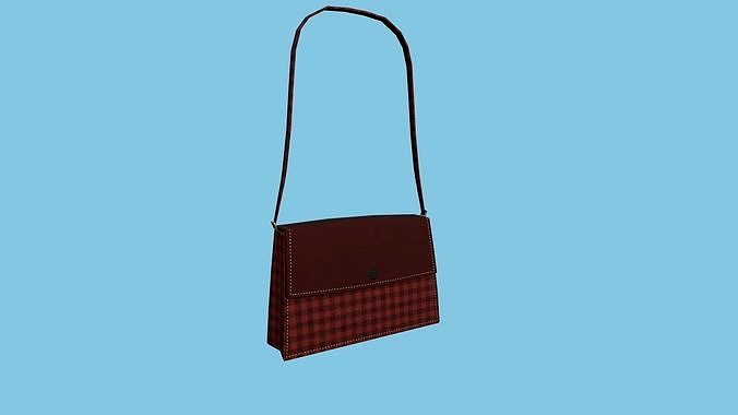 Red Plaid Female Bag - Character Fashion Design