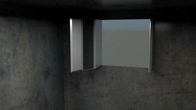 Basic room with realistic window