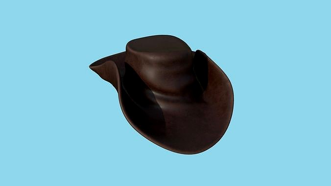 Brown Leather Hat - Character Fashion Design
