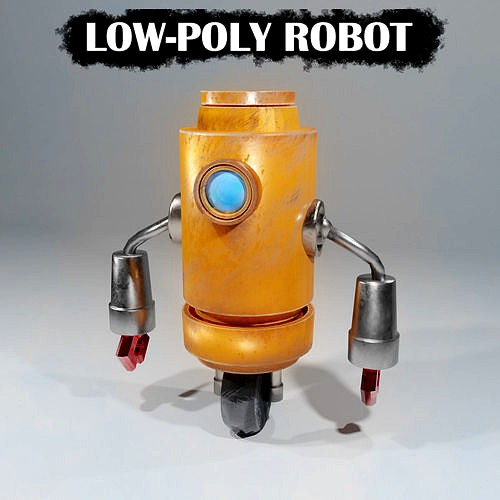 Robot Character Low-poly model