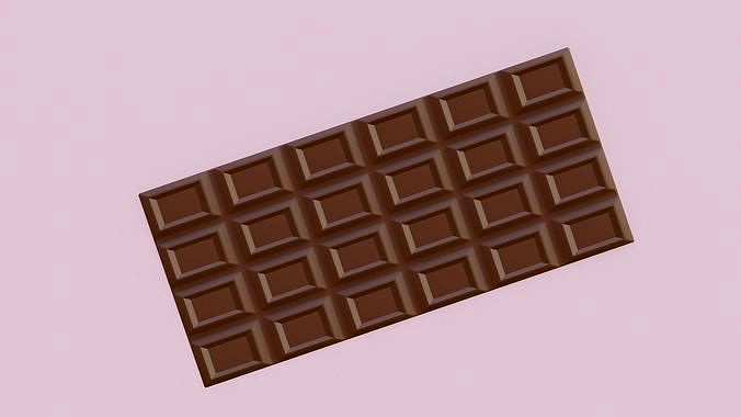 Tile of milk chocolate