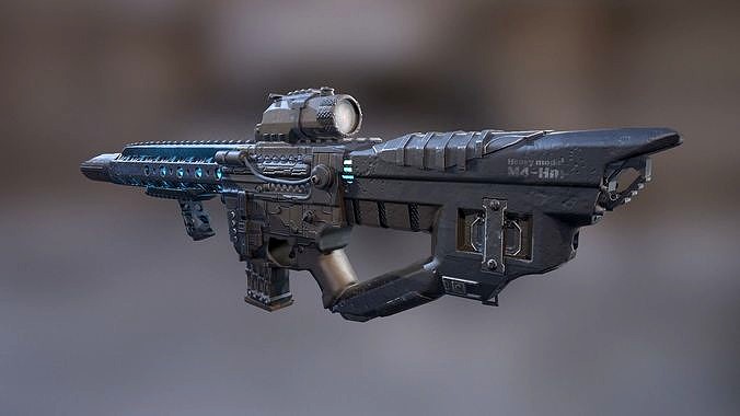Sci-fi weapon rifle