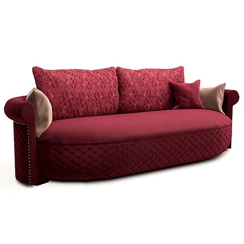 3D COMFORTABLE  RED SOFA