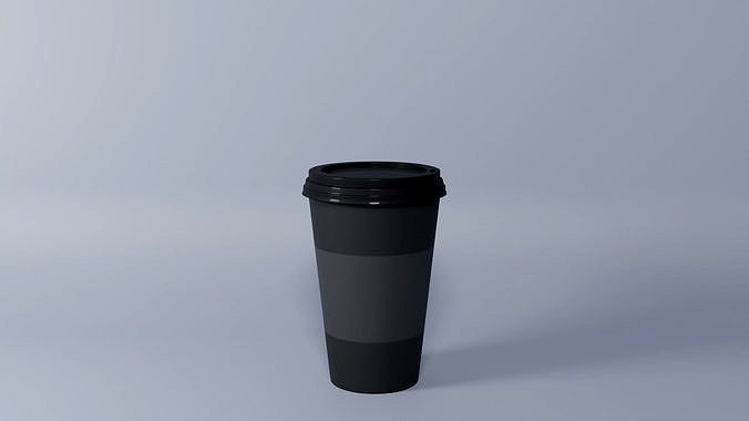 Paper cup with plastic lid