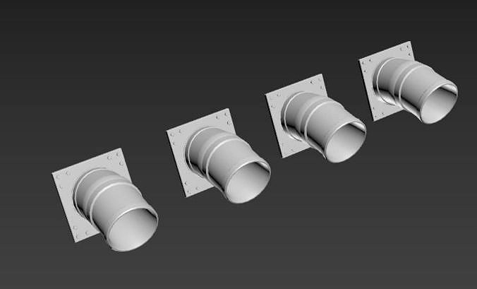 Industrial Pipes high poly Without Textures