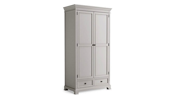 DAVENTRY Taupe Gray Large Double Wardrobe