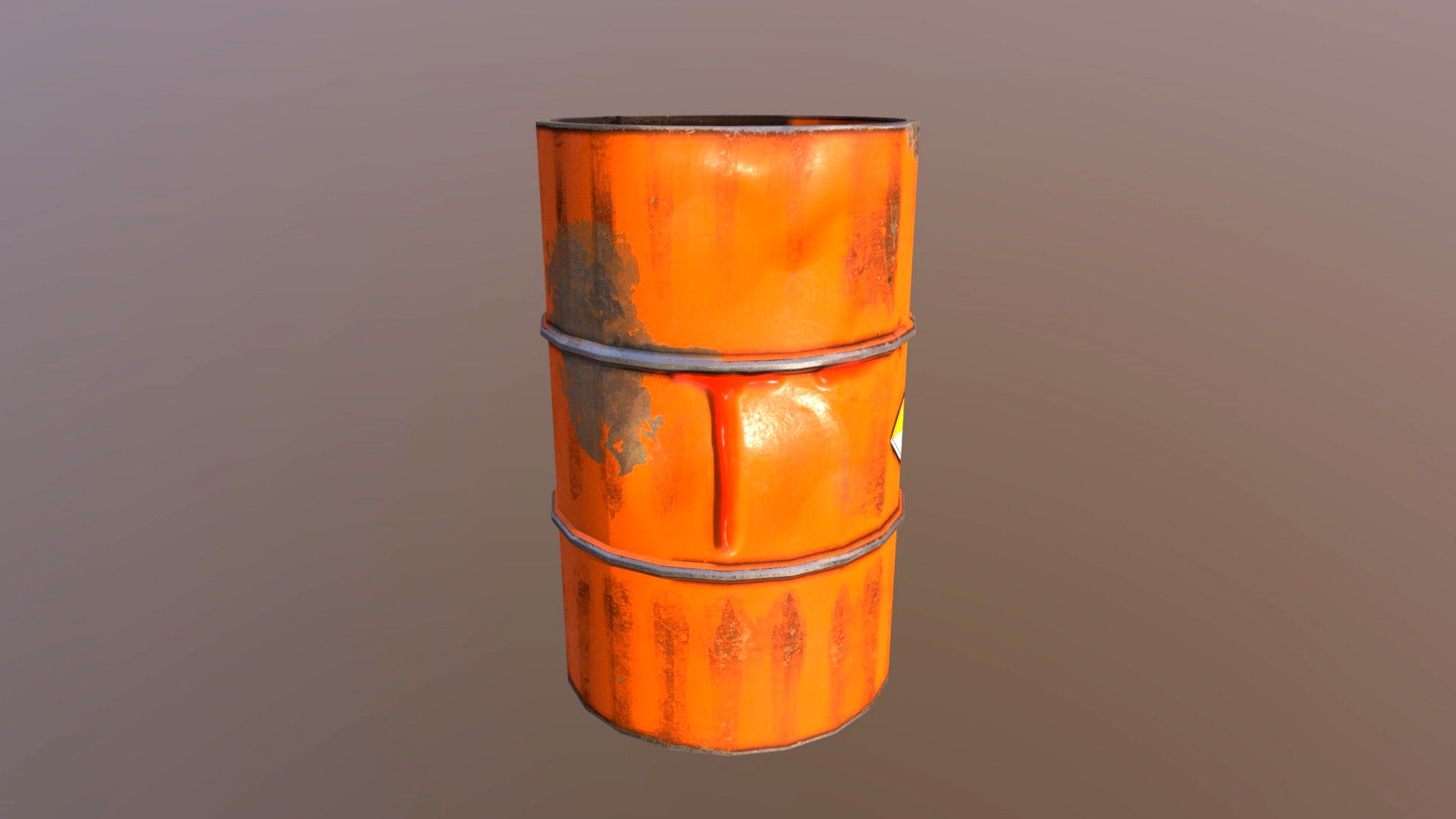 Metal Barrel - Orange
