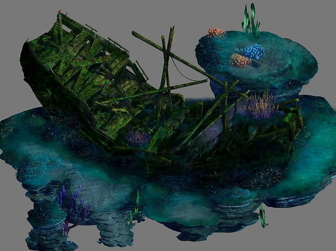 Game Model - Undersea Shipwreck -02