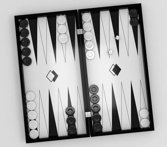 Backgammon glossy plastic