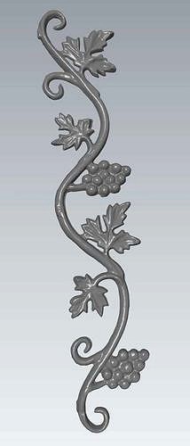 MakeIT Bunch Of Grapes In Branch 3D Model