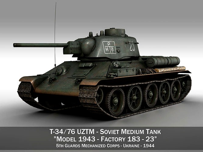 T-34-76 UZTM- Model 1943 - Soviet tank - 23