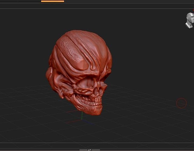Alien Skull for 3d printing | 3D