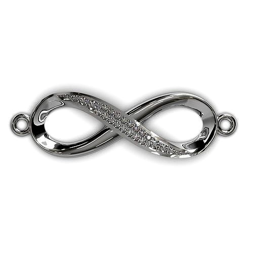 Pendant infinity for bracelet or necklace | 3D