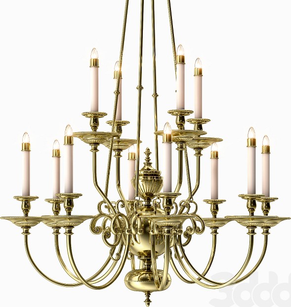 One Kings Lane 12 Arm Brass Chandelier