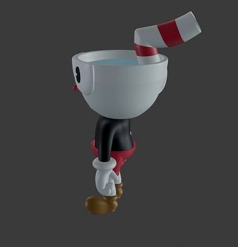 Cuphead personaje de video juego ilustracion | 3D