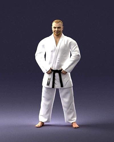 Karate man 1105 3D print ready | 3D