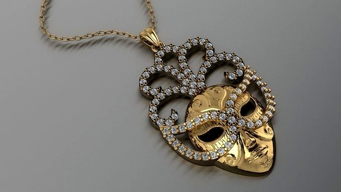 masquerade pendant | 3D