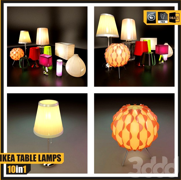 IKEA TABLE LAMPS ::: 10 in  1