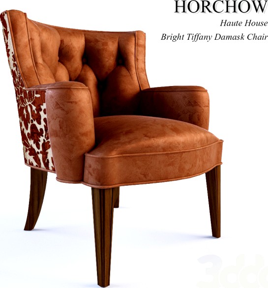 Bright Tiffany Damask Chair
